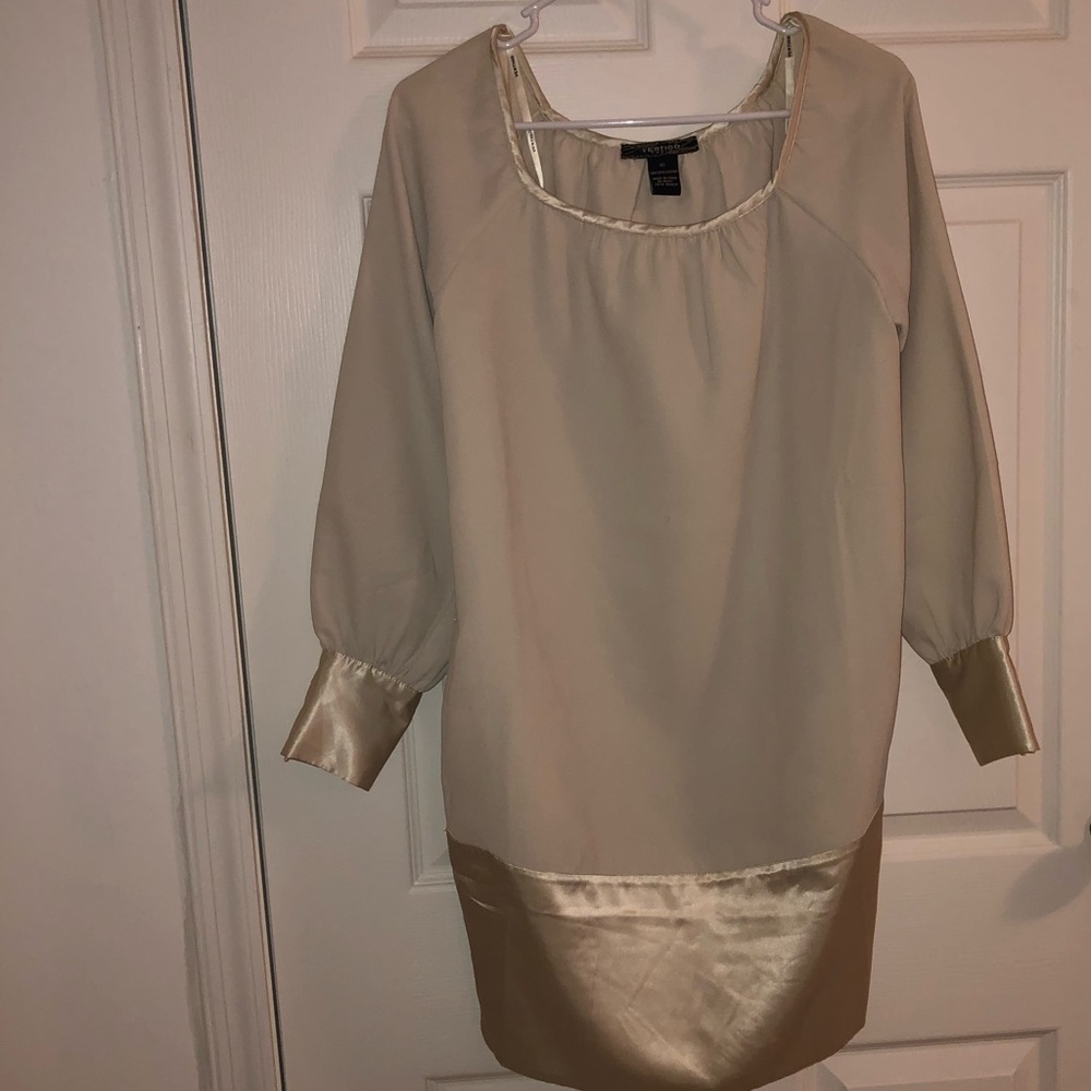Vertigo Paris champagne colored midi dress
